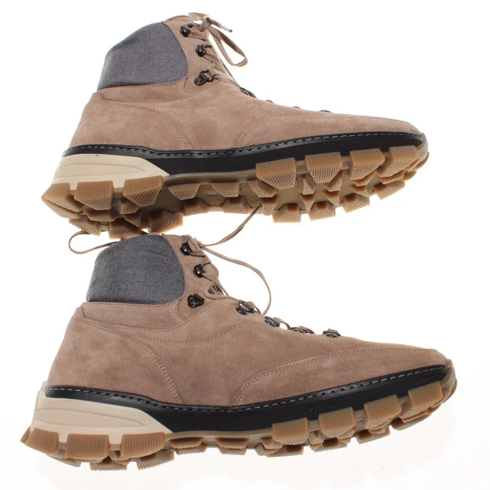 Di Bianco NWB Lace Up Boots Size 11 in Brown Suede Made in Italy